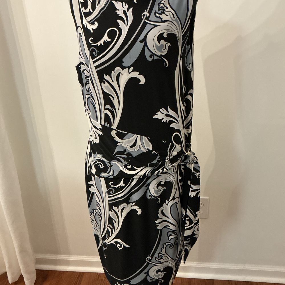 Cache Black and Gray Maxi Dress